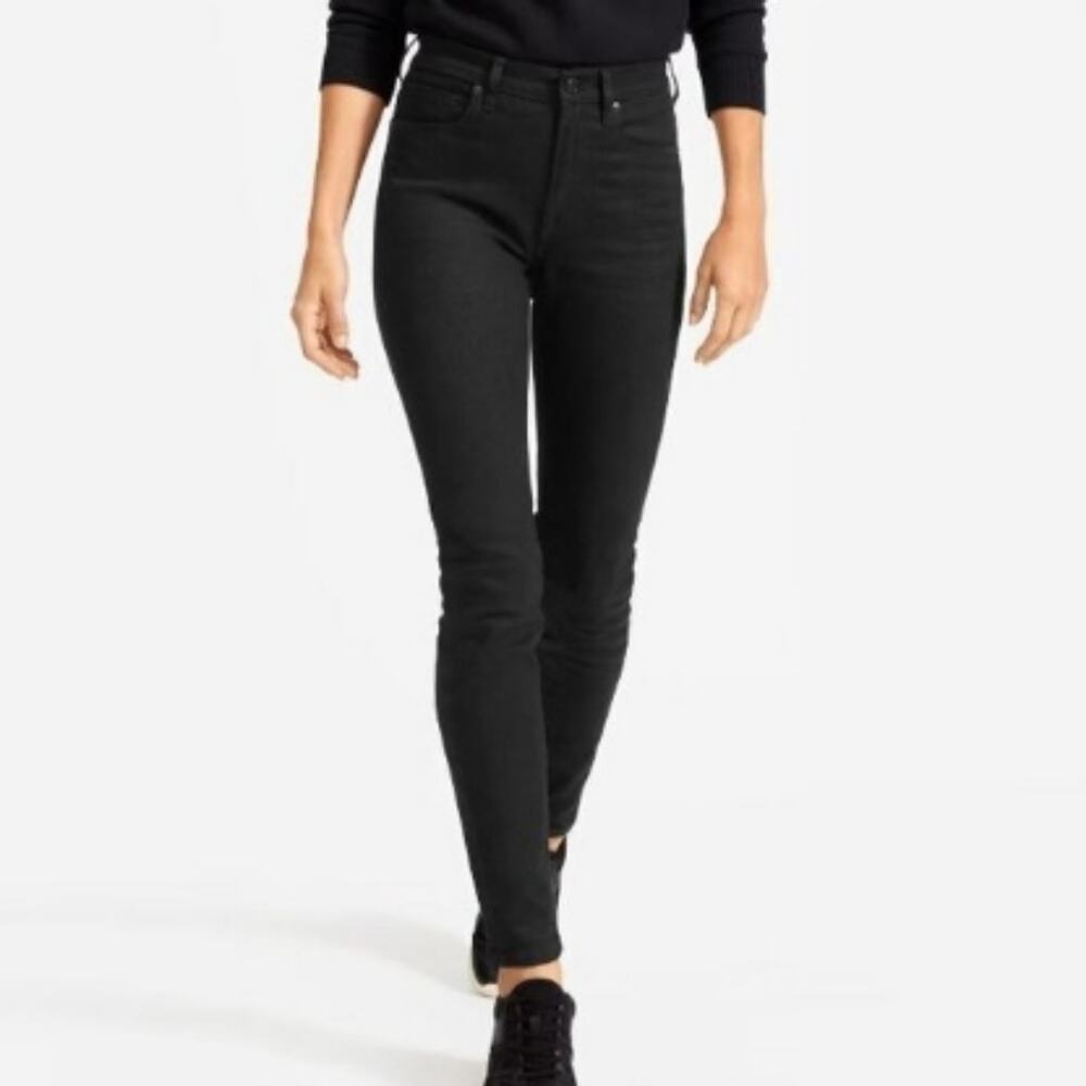 Everlane Women's The High Rise Skinny Stretch Jeans in Black. Size 27 Re…
